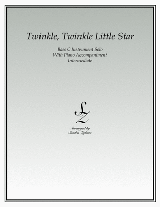 Book cover for Twinkle, Twinkle Little Star (bass C instrument solo)