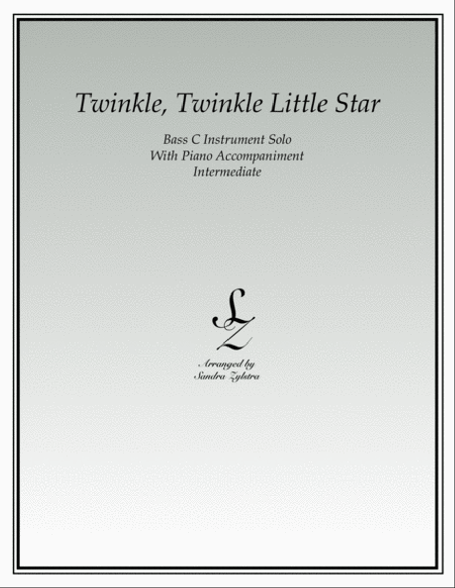 Book cover for Twinkle, Twinkle Little Star (bass C instrument solo)