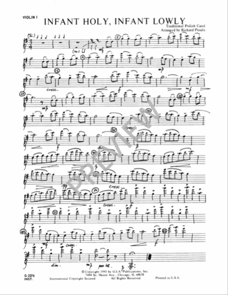 Infant Holy, Infant Lowly - Instrument edition Oboe scores gallery preview page 4
