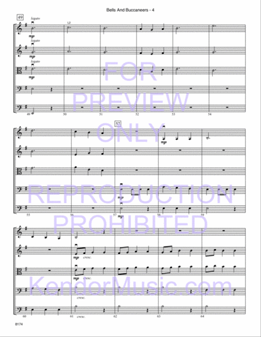 Bells And Buccaneers String Orchestra scores gallery preview page 6