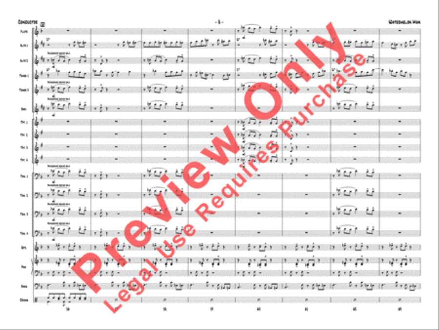 Watermelon Man (score only) Jazz Ensemble scores gallery preview page 11