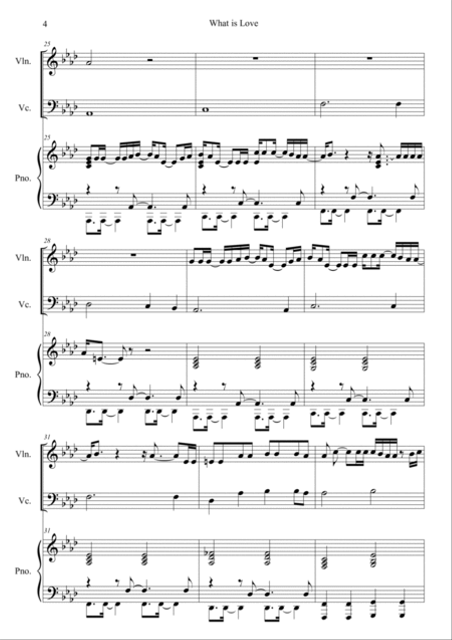 What Is Love? What Is Love? Piano Trio scores gallery preview page 4