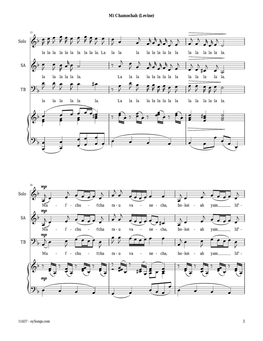 Mi Chamocha Mi Chamocha 2-Part scores gallery preview page 3