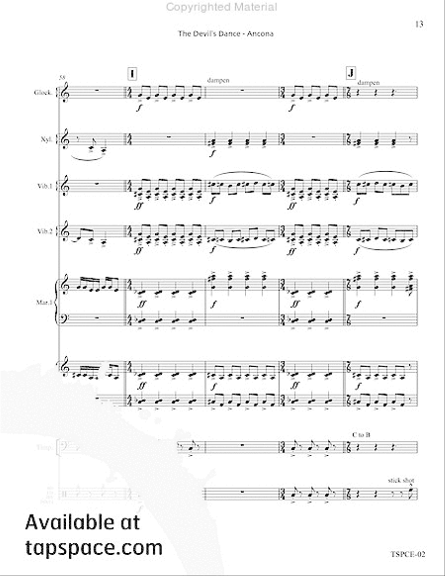 Devil's Dance, The Percussion Ensemble scores gallery preview page 14