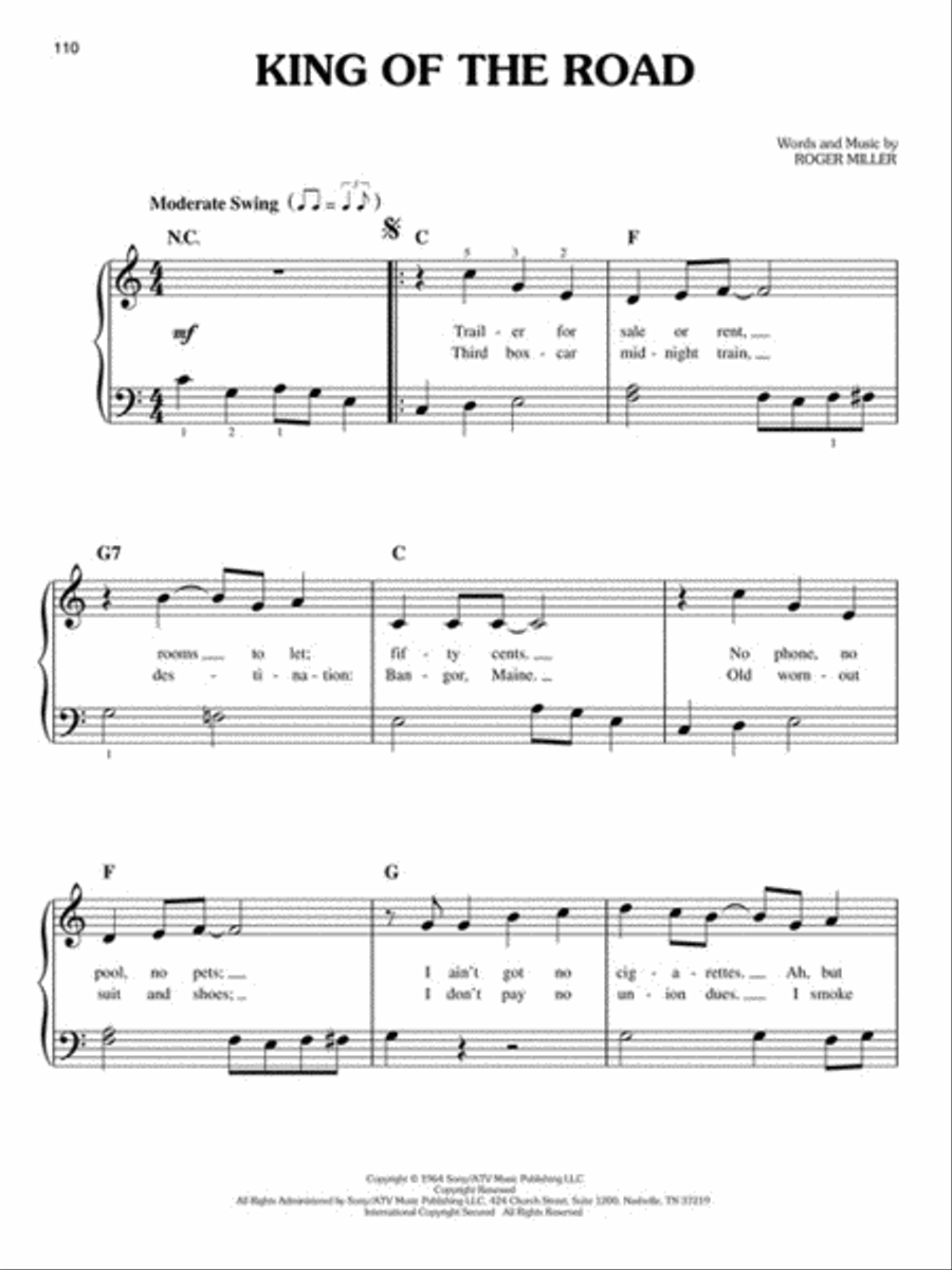 First 50 Country Songs You Should Play on the Piano Easy Piano scores gallery preview page 5
