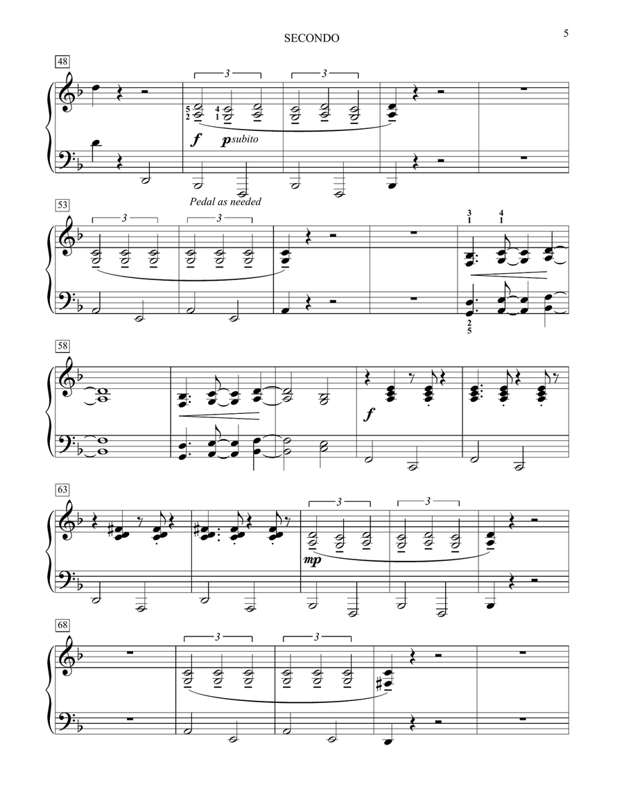 Bravo Brasilia! Bravo Brasilia! Piano Duet scores gallery preview page 5