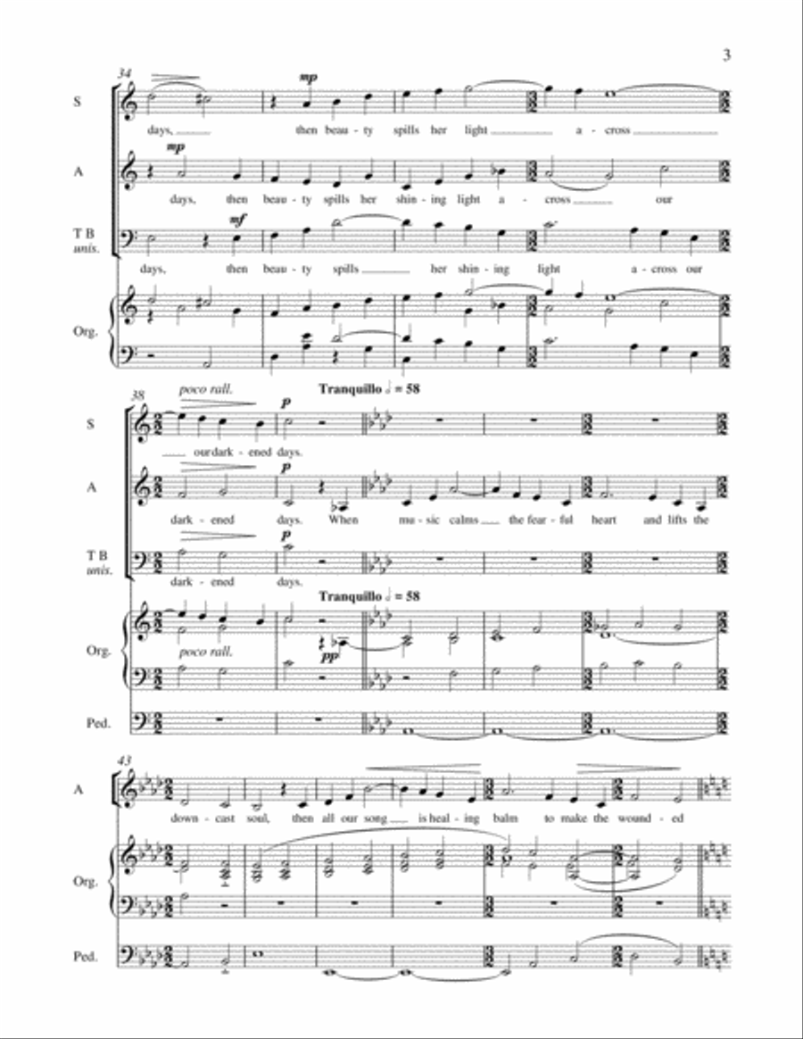 When Music Wakes My Sleeping Heart 4-Part scores gallery preview page 4