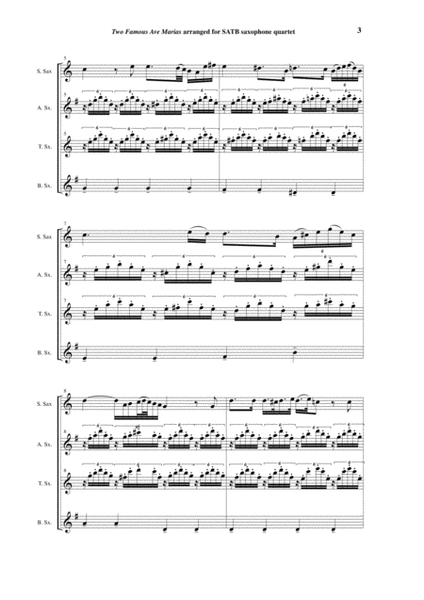 Franz Schubert: Ave Maria, arranged for SATB saxophone quartet