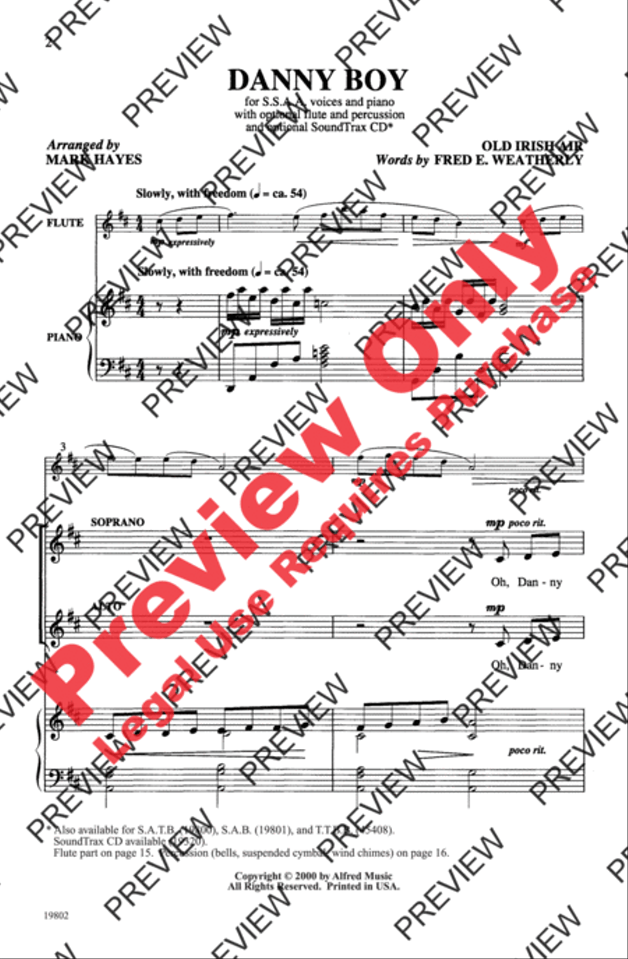 Danny Boy Women's Choir scores gallery preview page 2