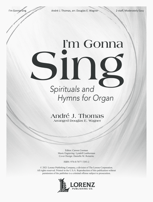 Book cover for I'm Gonna Sing