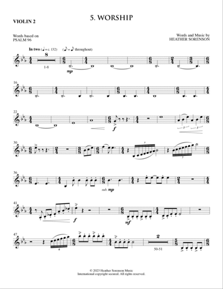 These Ancient Words - Violin 2 Choir scores gallery preview page 10