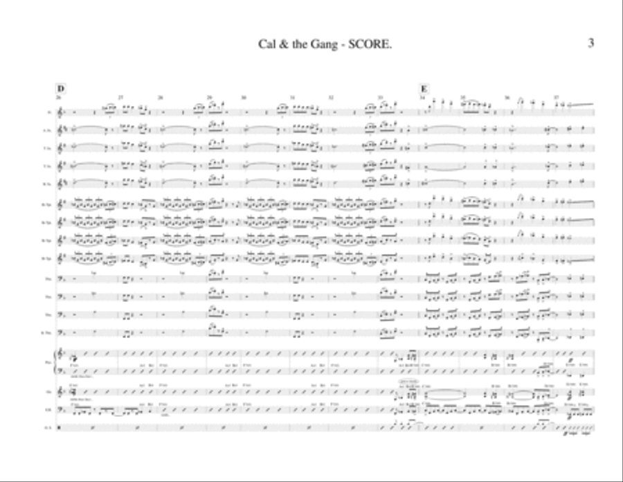 Cal & the Gang (Jazz Band) Jazz Ensemble scores gallery preview page 3