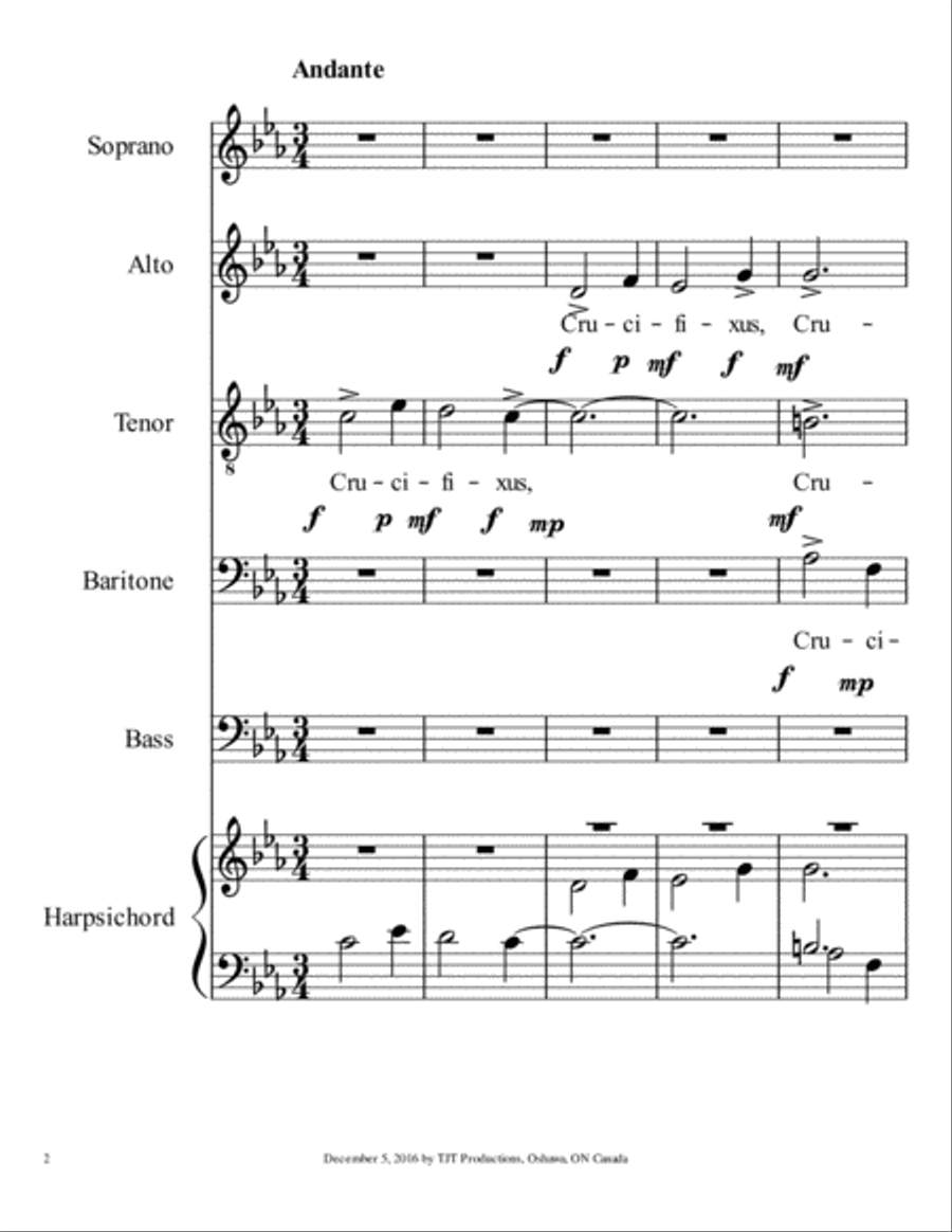 Crucifixus Choir scores gallery preview page 2