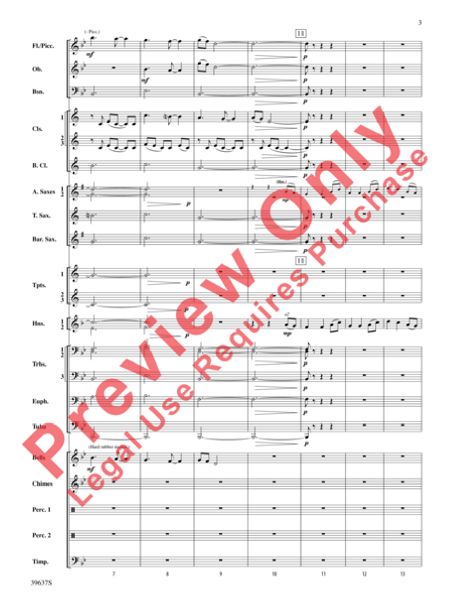 A Blessed Hymn Concert Band scores gallery preview page 4