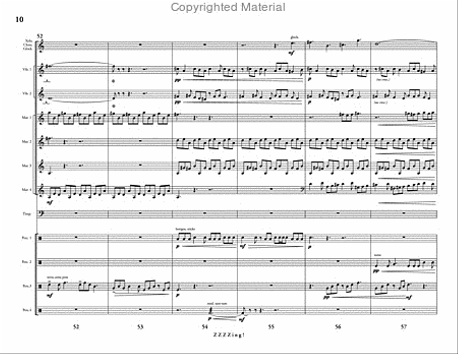 ZZZZing! ZZZZing! Percussion Ensemble scores gallery preview page 11
