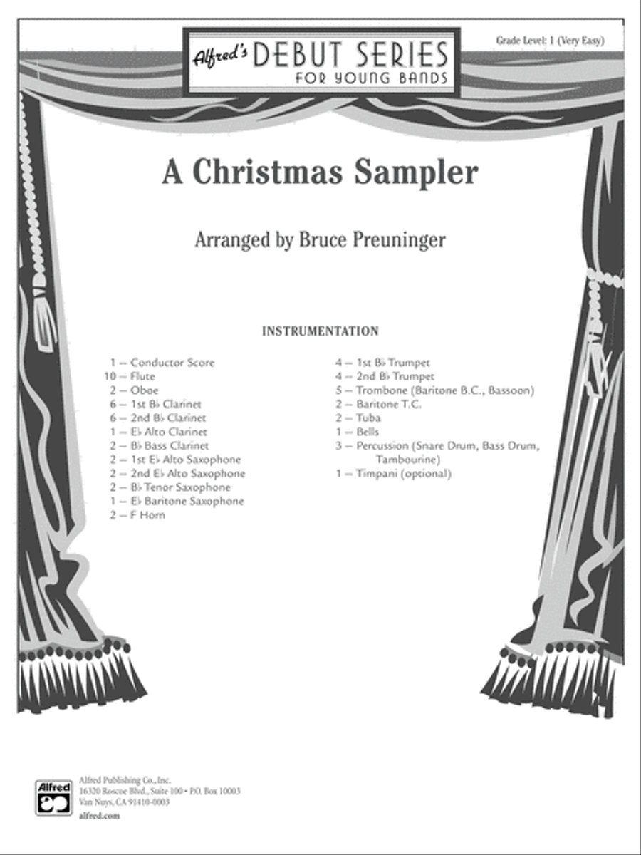 A Christmas Sampler: Score Concert Band scores gallery preview page 1