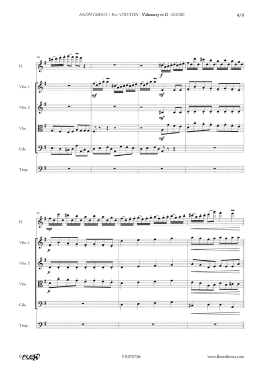 Volontary in G String Orchestra scores gallery preview page 4