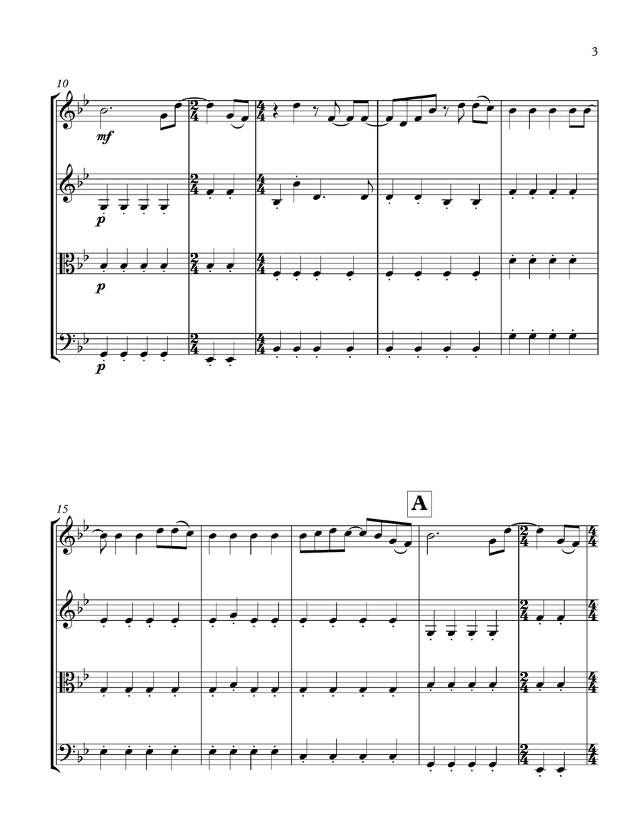 Charlie Brown String Quartet scores gallery preview page 3