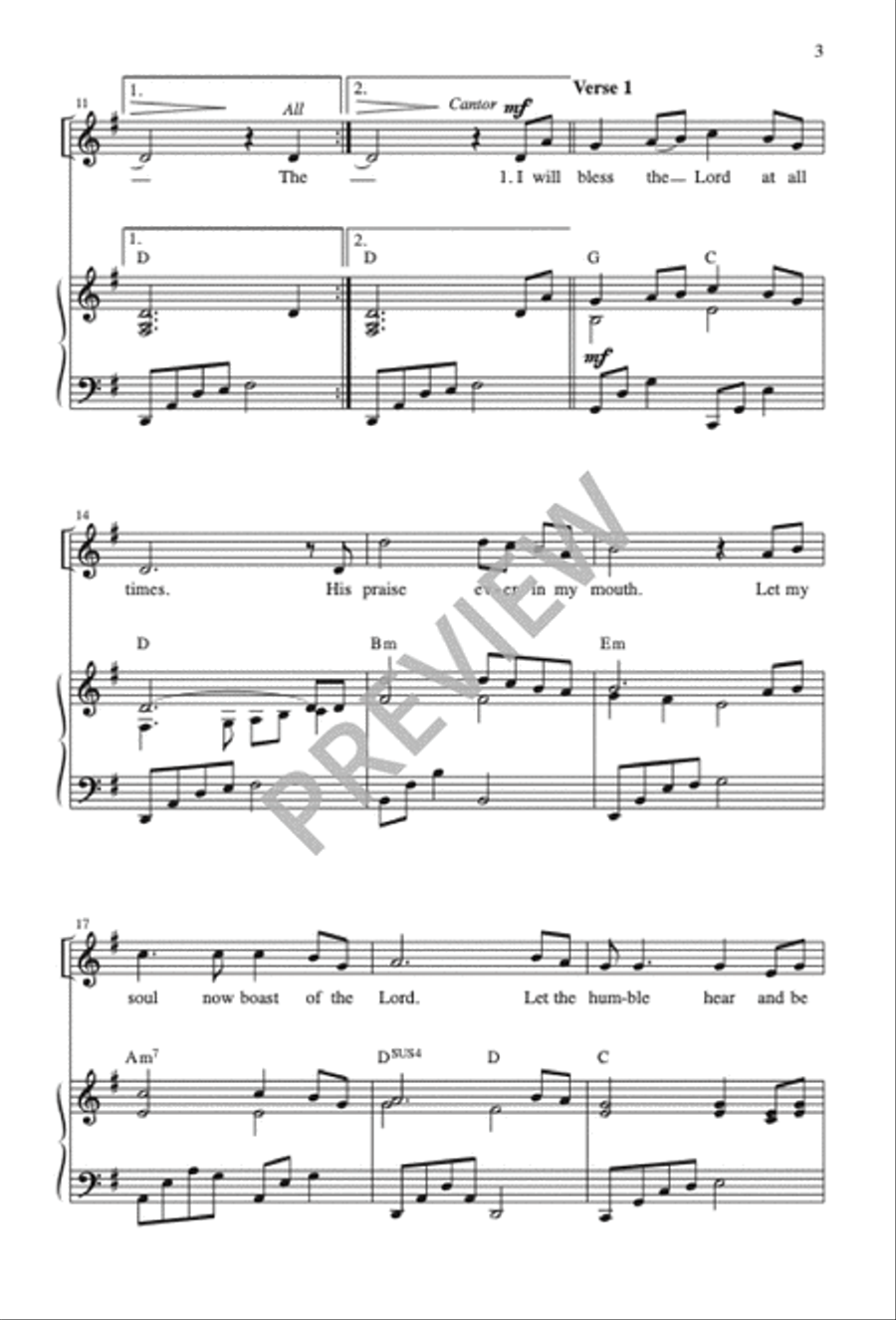 The Lord Hears the Cry of the Poor 4-Part scores gallery preview page 4