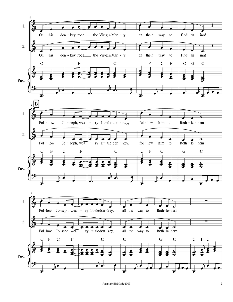 6 Easy Original Christmas Anthems for 2-Part Children's Choir 2-Part scores gallery preview page 4