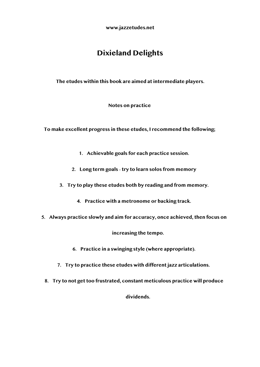 Dixieland delights - 10 jazz etudes - Concert pitch Small Ensemble scores gallery preview page 2
