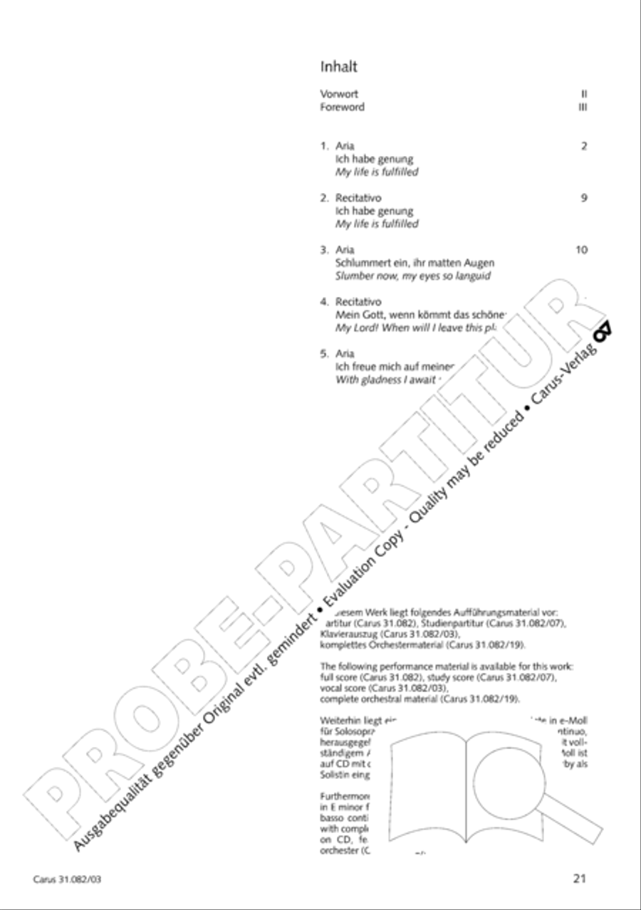 I have enough (Ich habe genung) Mezzo-Soprano Voice scores gallery preview page 24