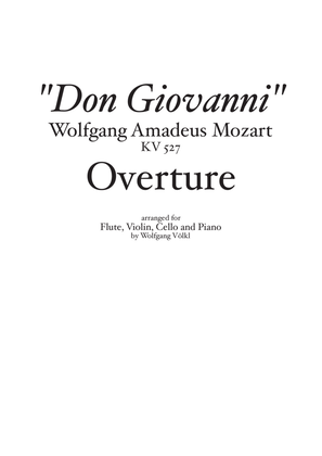 Don Giovanni - Overture - arr. for flute, violin, cello and piano - Score