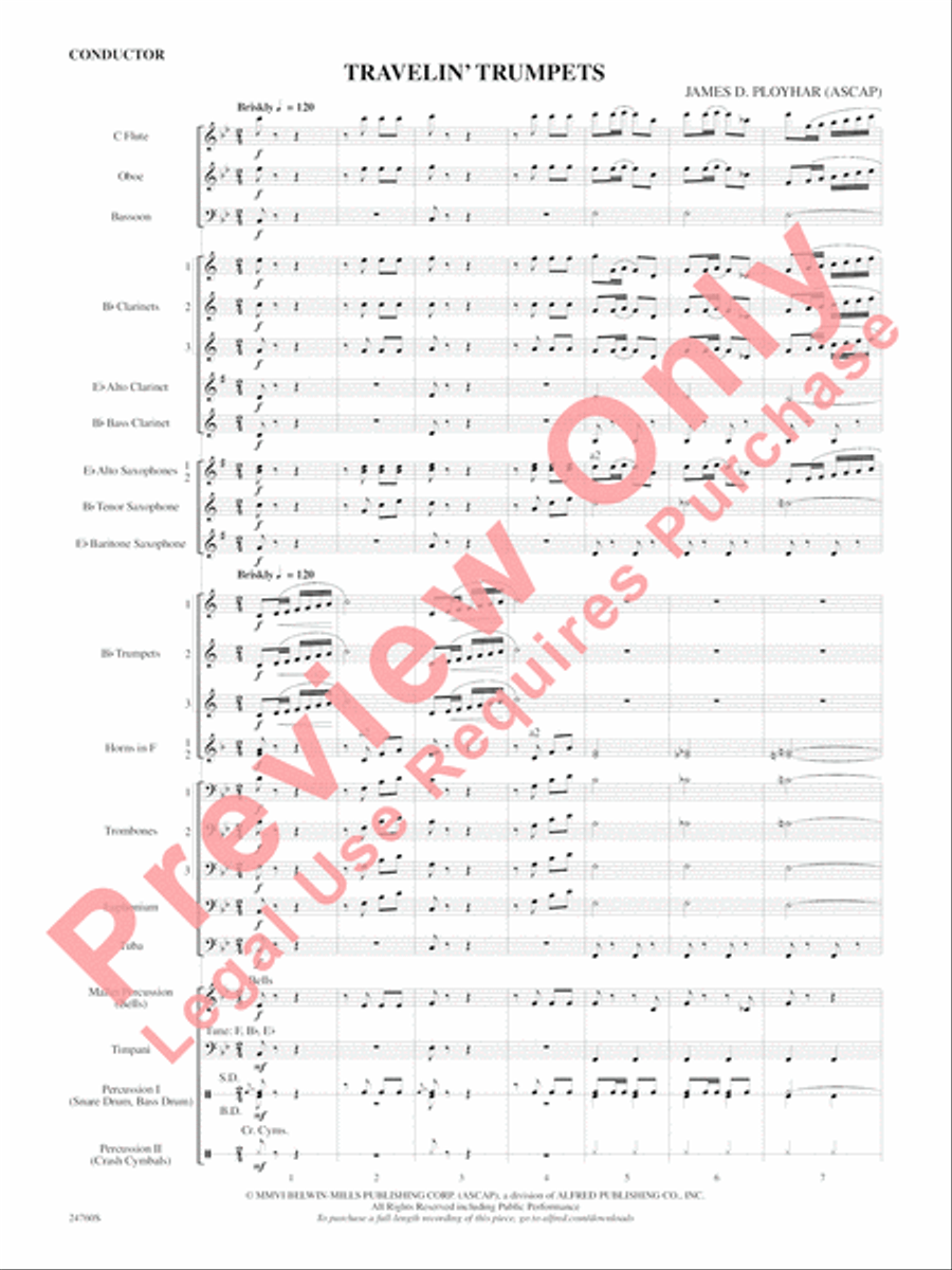 Travelin' Trumpets Concert Band scores gallery preview page 4