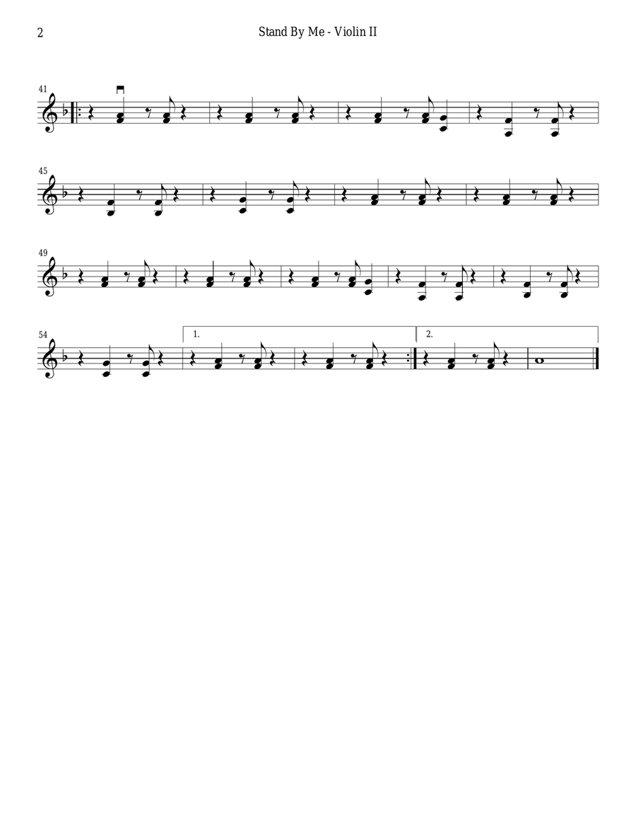 Stand By Me String Quartet scores gallery preview page 4