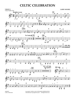 Celtic Celebration - Violin 3 (Viola Treble Clef)