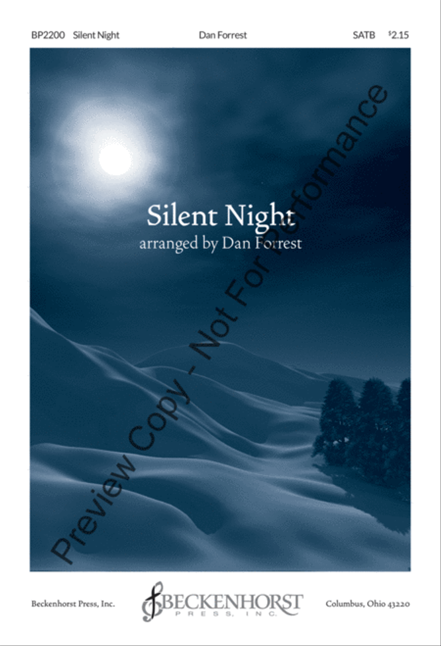Silent Night - Forrest - SATB 4-Part scores gallery preview page 2
