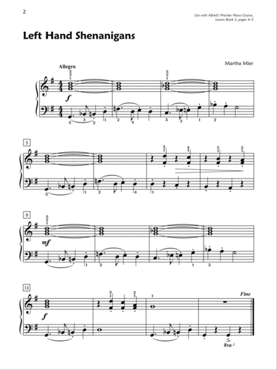 Premier Piano Course, Jazz, Rags & Blues 3 Piano Method scores gallery preview page 2