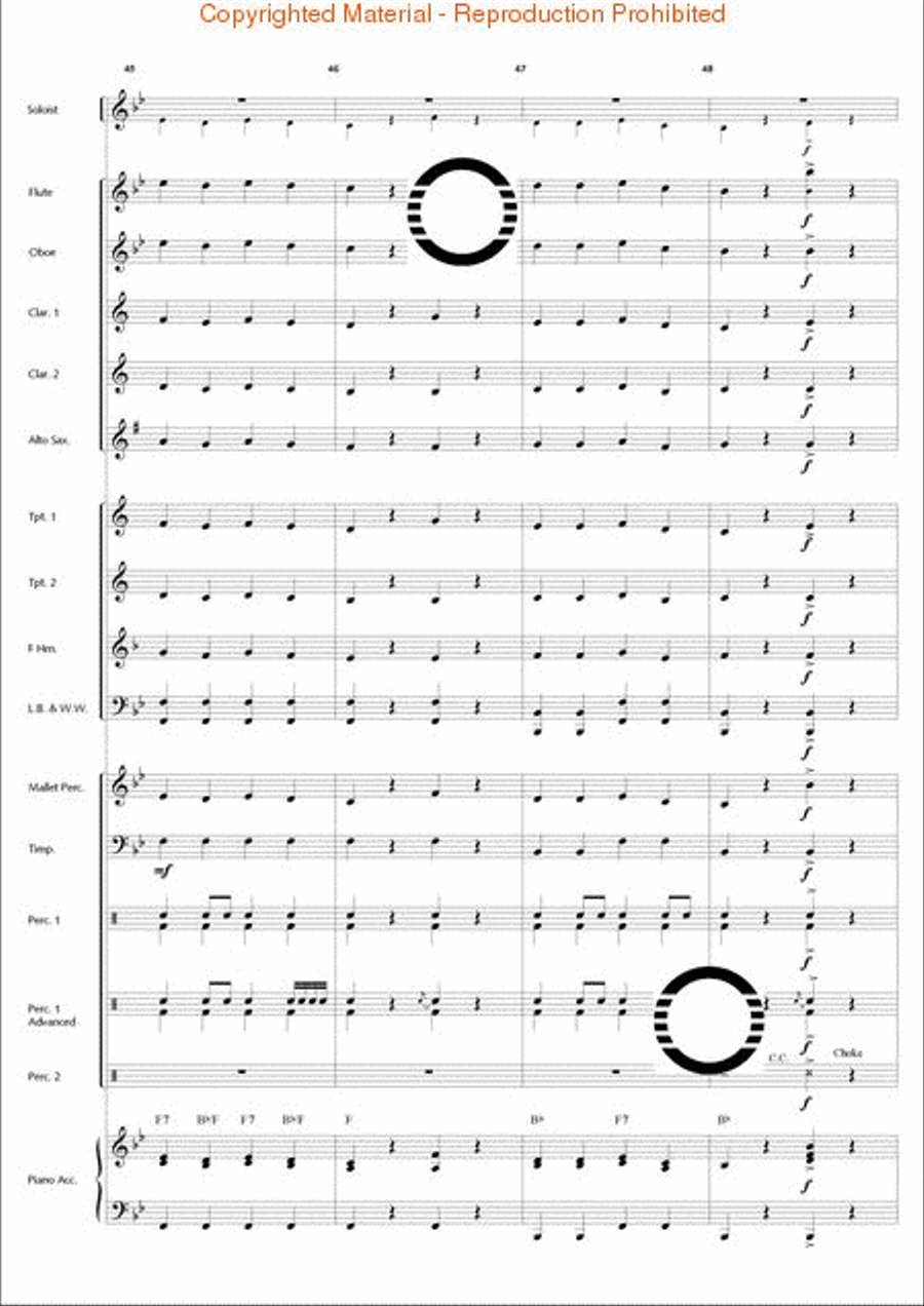 Concerto for Triangle and Band Concert Band scores gallery preview page 13