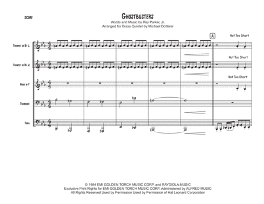 Ghostbusters Brass Ensemble scores gallery preview page 4