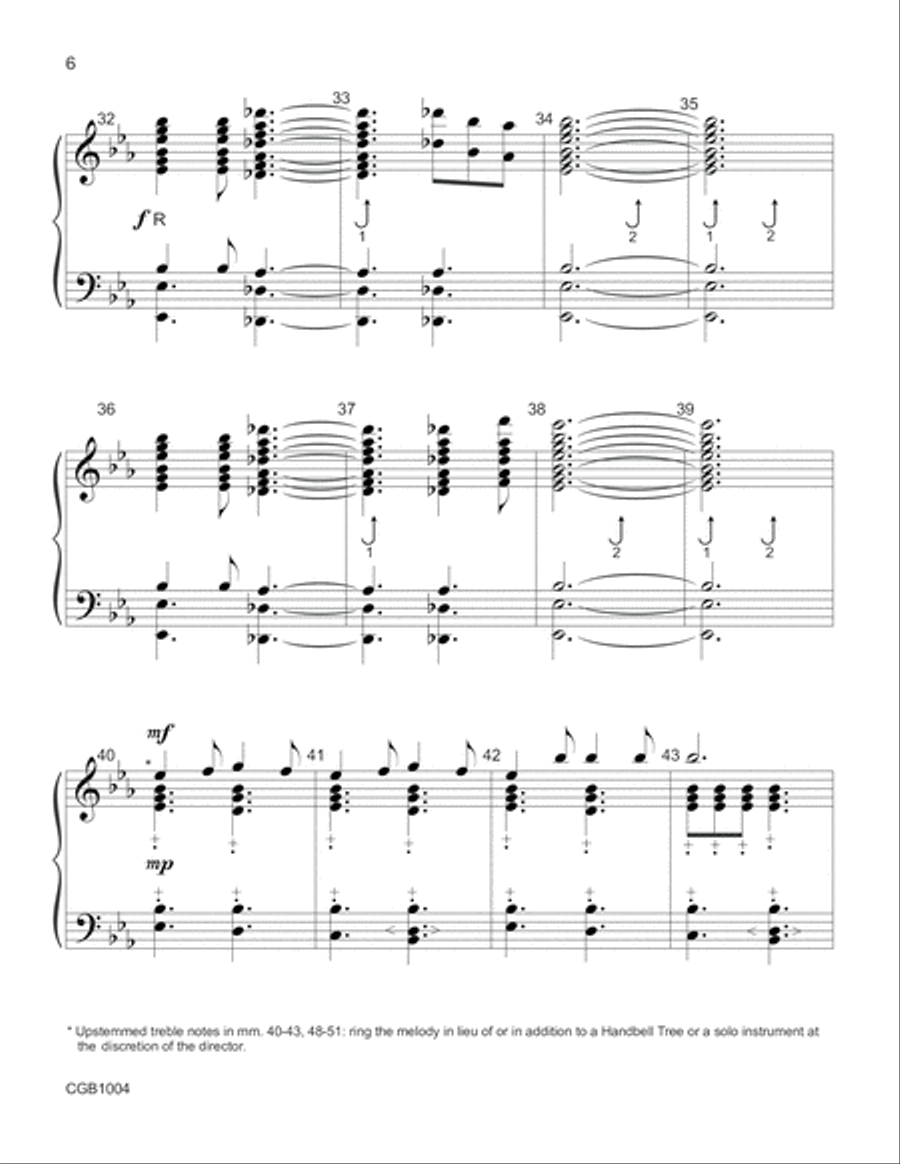 Here We Come, Good Christian Friends - Handbell Score Handbell Choir scores gallery preview page 6