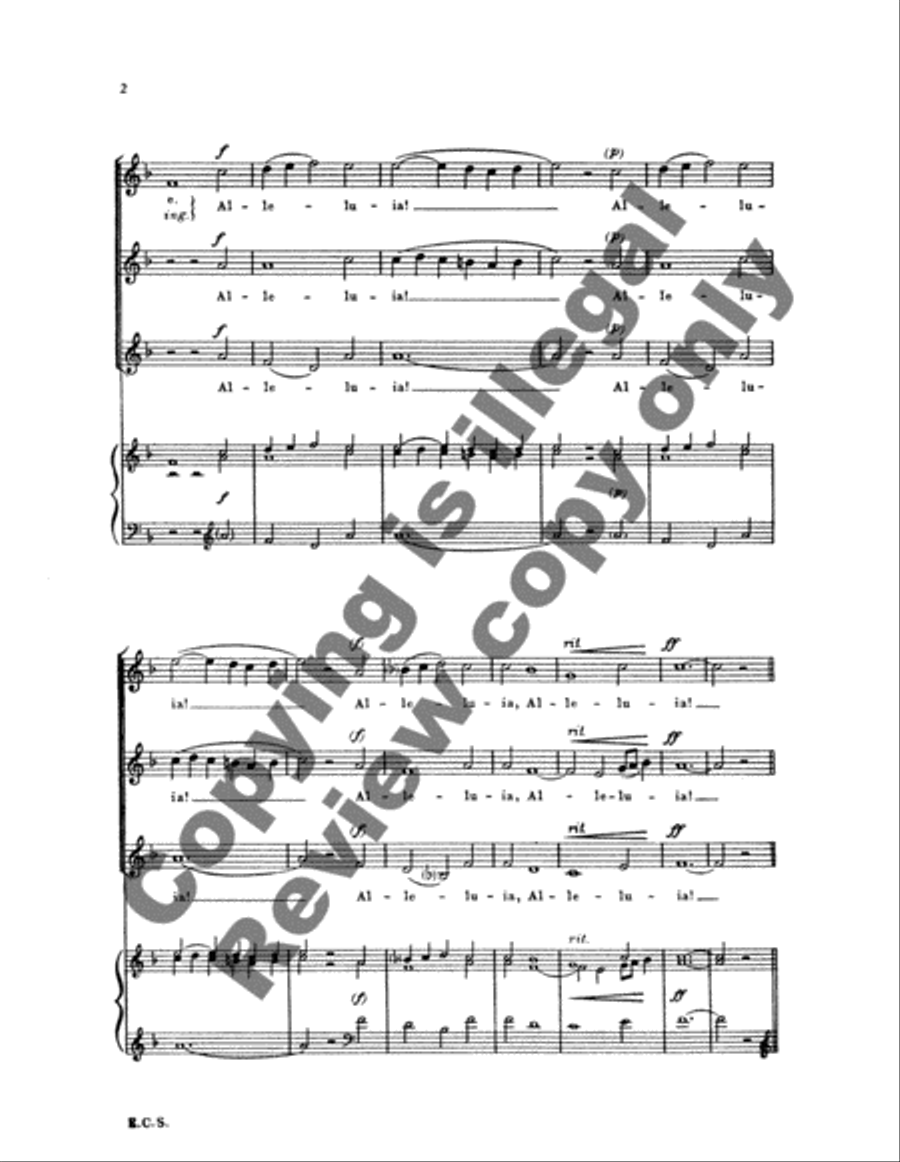 O filii et filiae (O Sons and Daughters) SSA scores gallery preview page 4