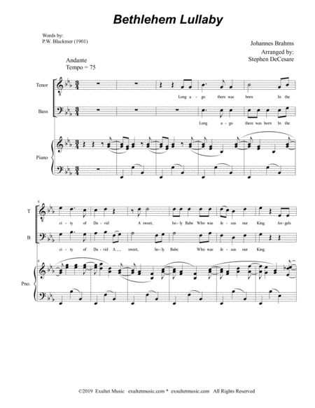 Bethlehem Lullaby (Duet for Tenor and Bass Solo) image number null