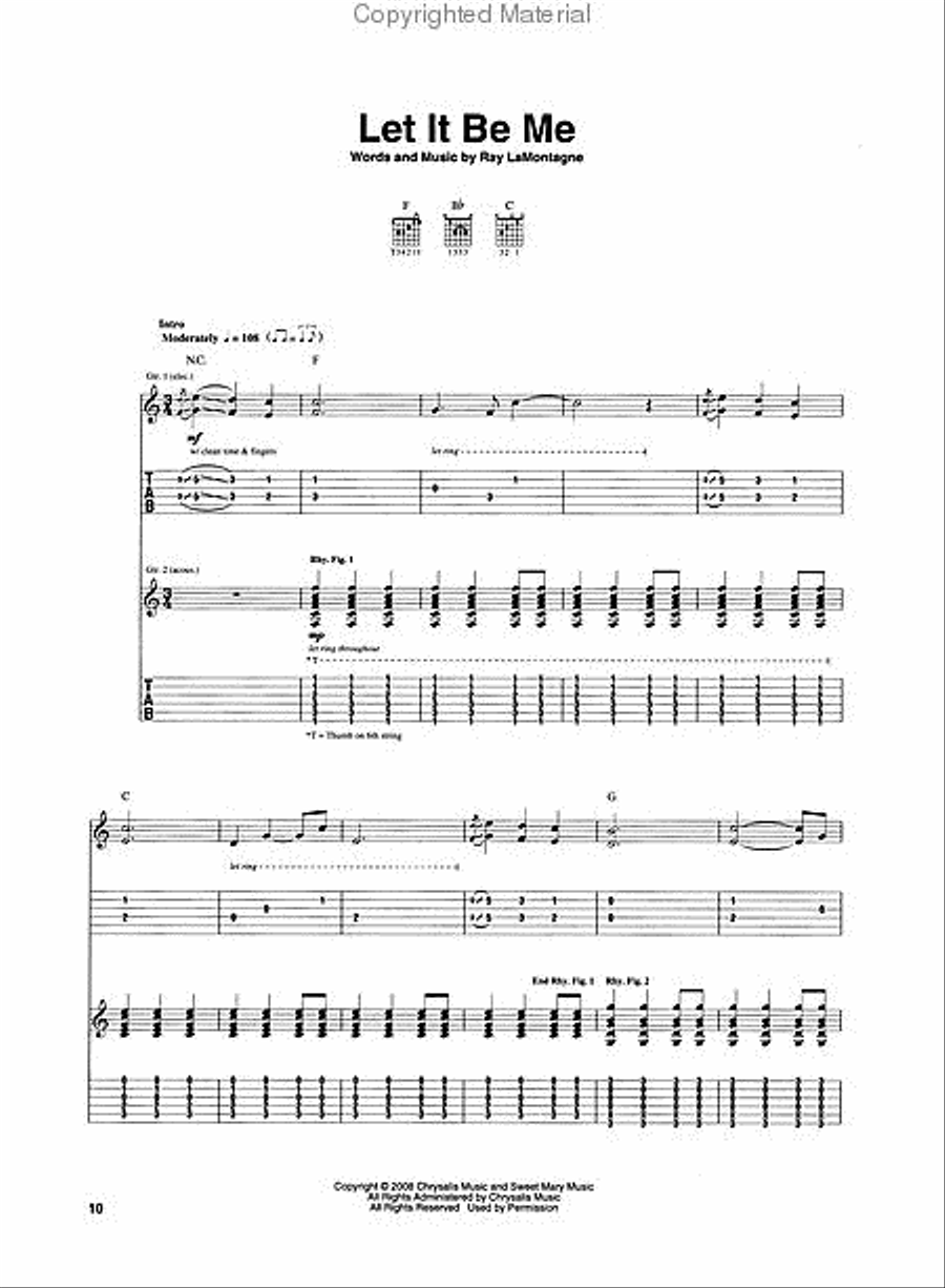 Ray LaMontagne - Gossip in the Grain Electric Guitar scores gallery preview page 3