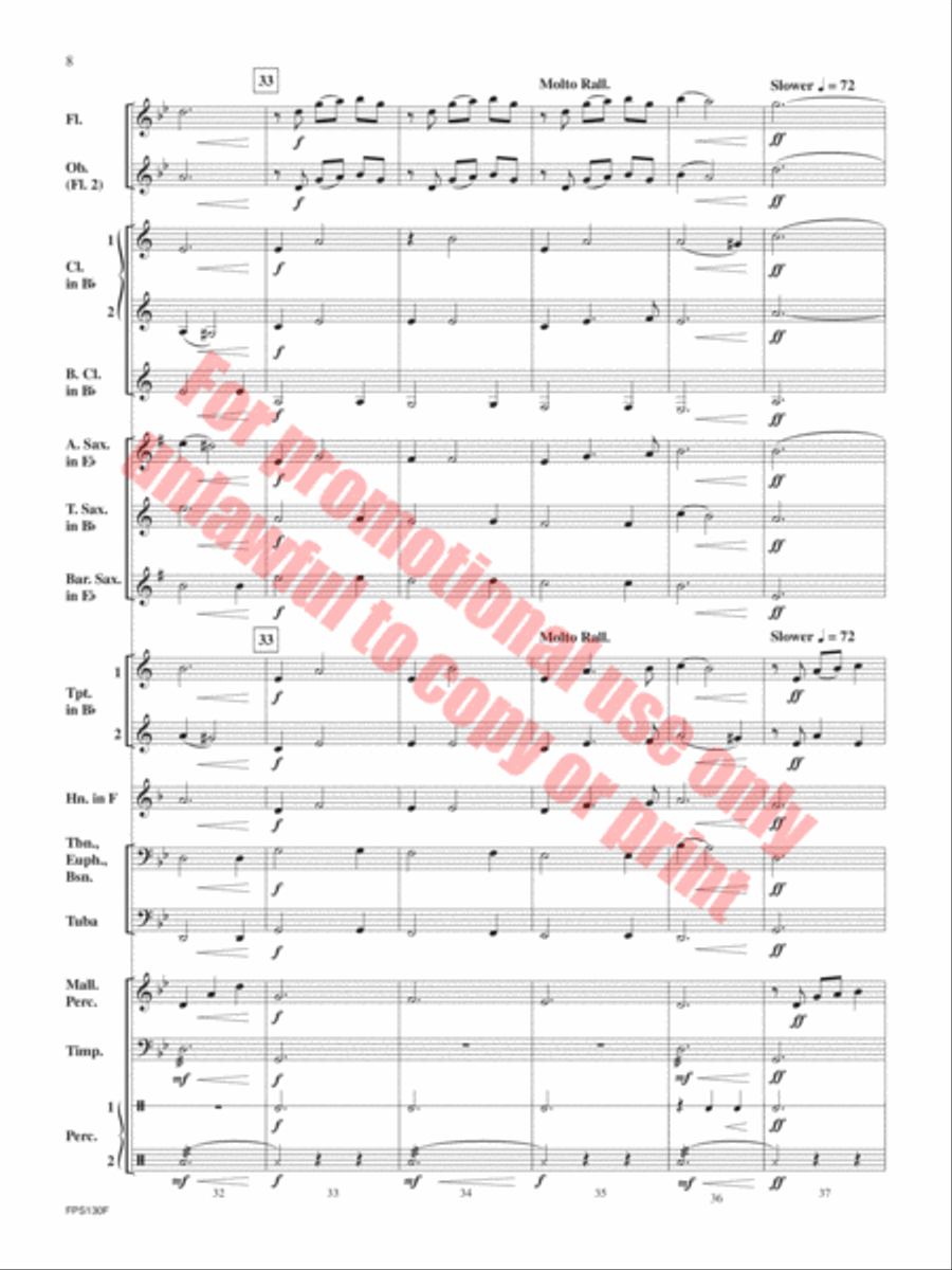 Tides Tides Concert Band scores gallery preview page 9