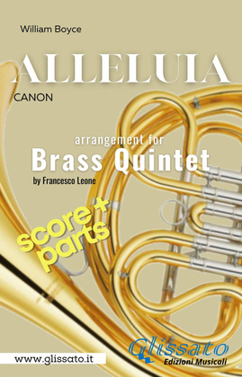 Book cover for Alleluia by William Boyce for brass quintet/ensemble - score & parts (13)