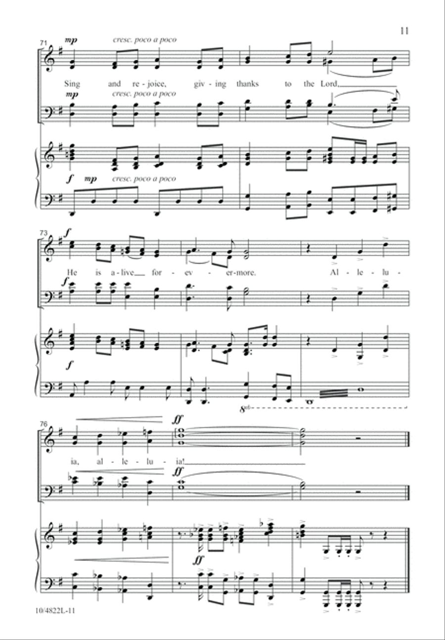 He Is Alive Forevermore 4-Part scores gallery preview page 11