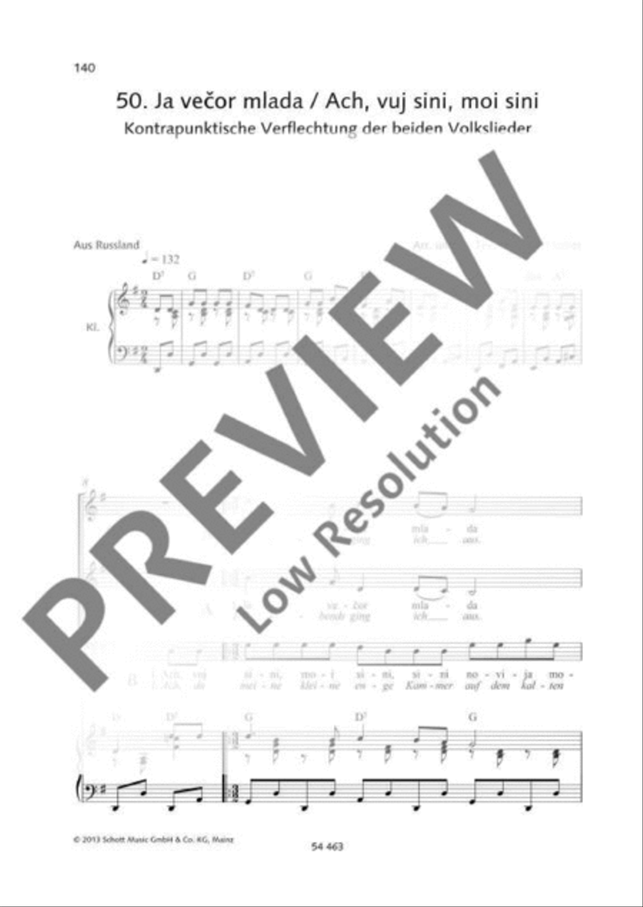 Ja večor mlada / Ach, vuj sini, moi sini A Cappella scores gallery preview page 2