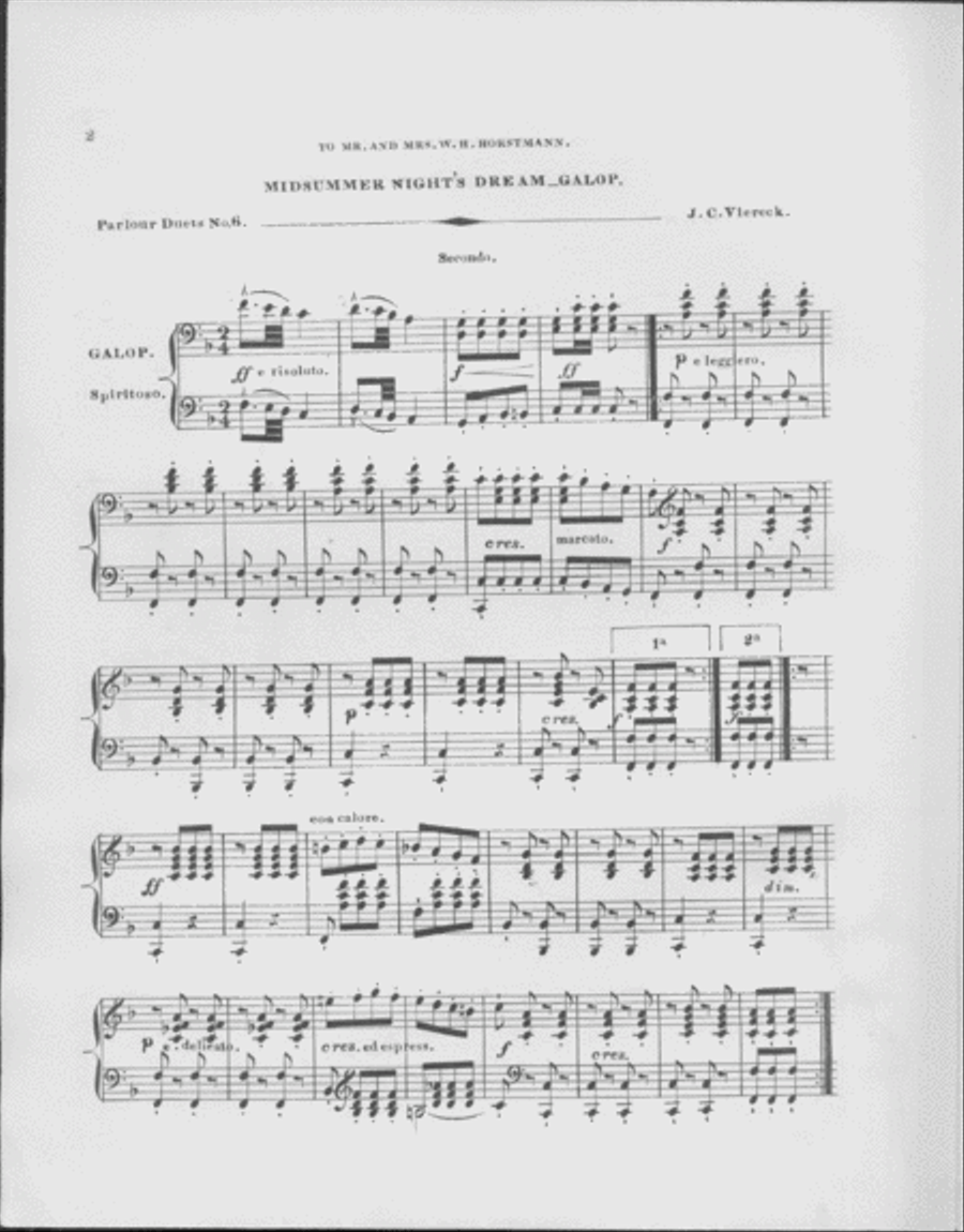 Galop Piano Duet scores gallery preview page 2