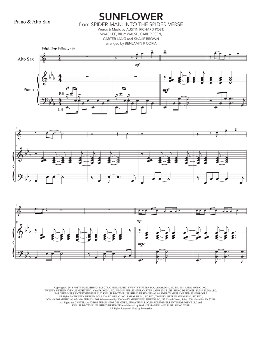 Sunflower Sunflower Alto Saxophone scores gallery preview page 3