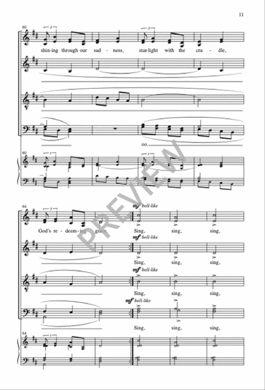 Singing, We Come Singing Divisi scores gallery preview page 11