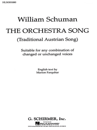 Book cover for Orchestra Song, The Traditional Austrian Song
