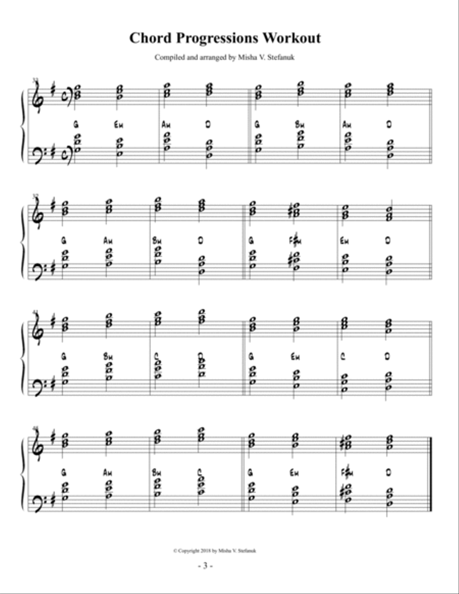 Piano Chord Progressions Workout Voice scores gallery preview page 5