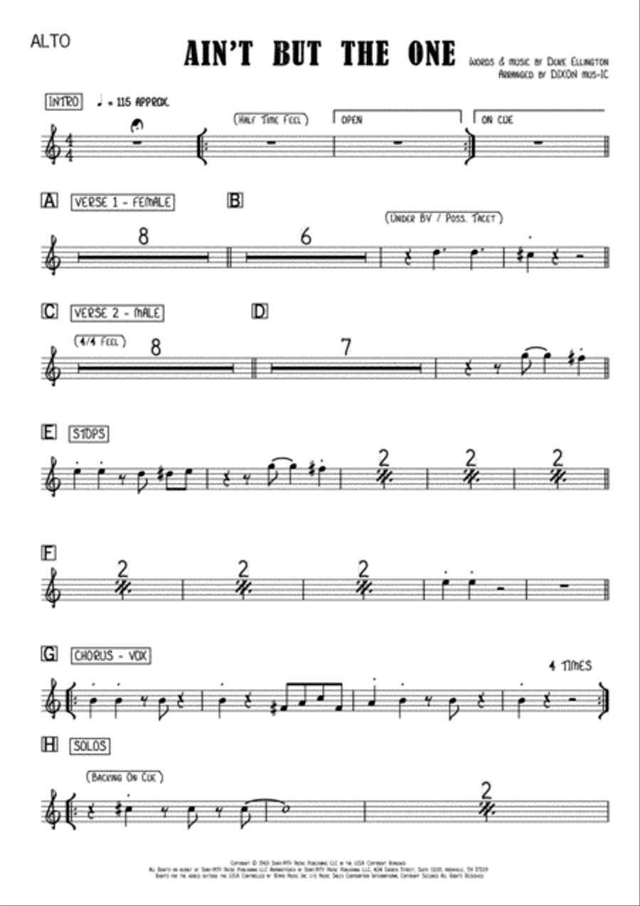 Ain't But The One Horn scores gallery preview page 3