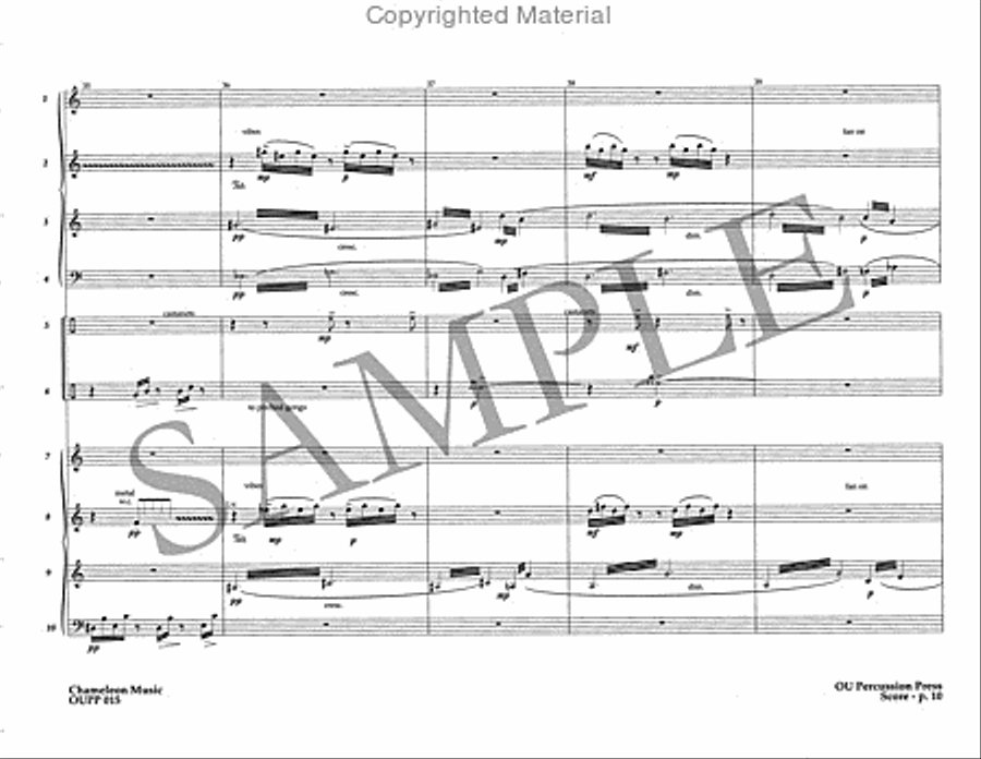 Chameleon Music Percussion Ensemble scores gallery preview page 11