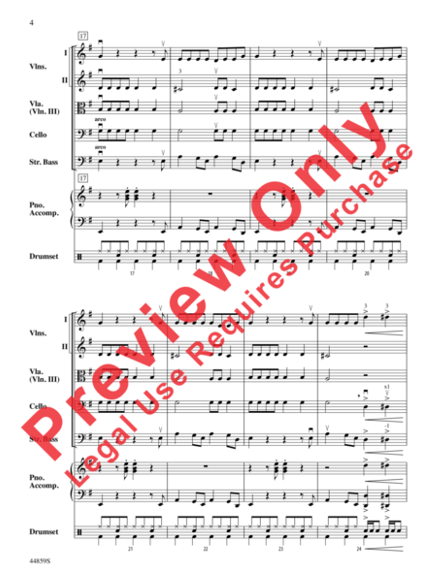 Uptown Funk, Theme from String Orchestra scores gallery preview page 5